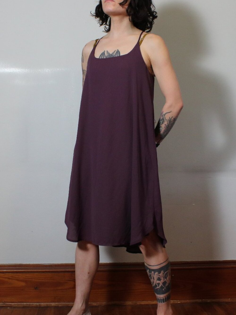 Purple Slip Dress Loft XS
